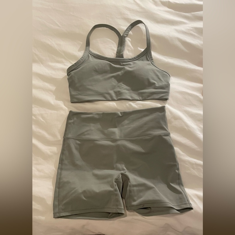 Sage green workout set
